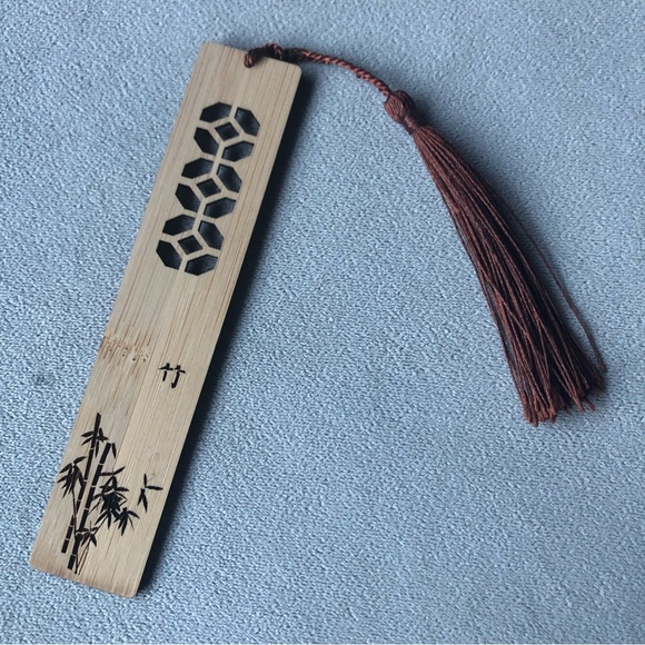 Bamboo Bookmark with Brown Tassel ~ Brand New! - Picture 7 of 7
